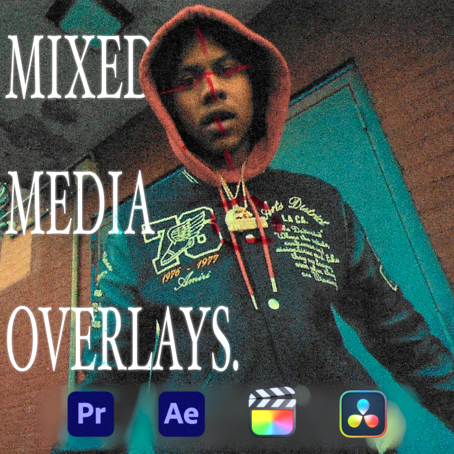 mixed media overlays.