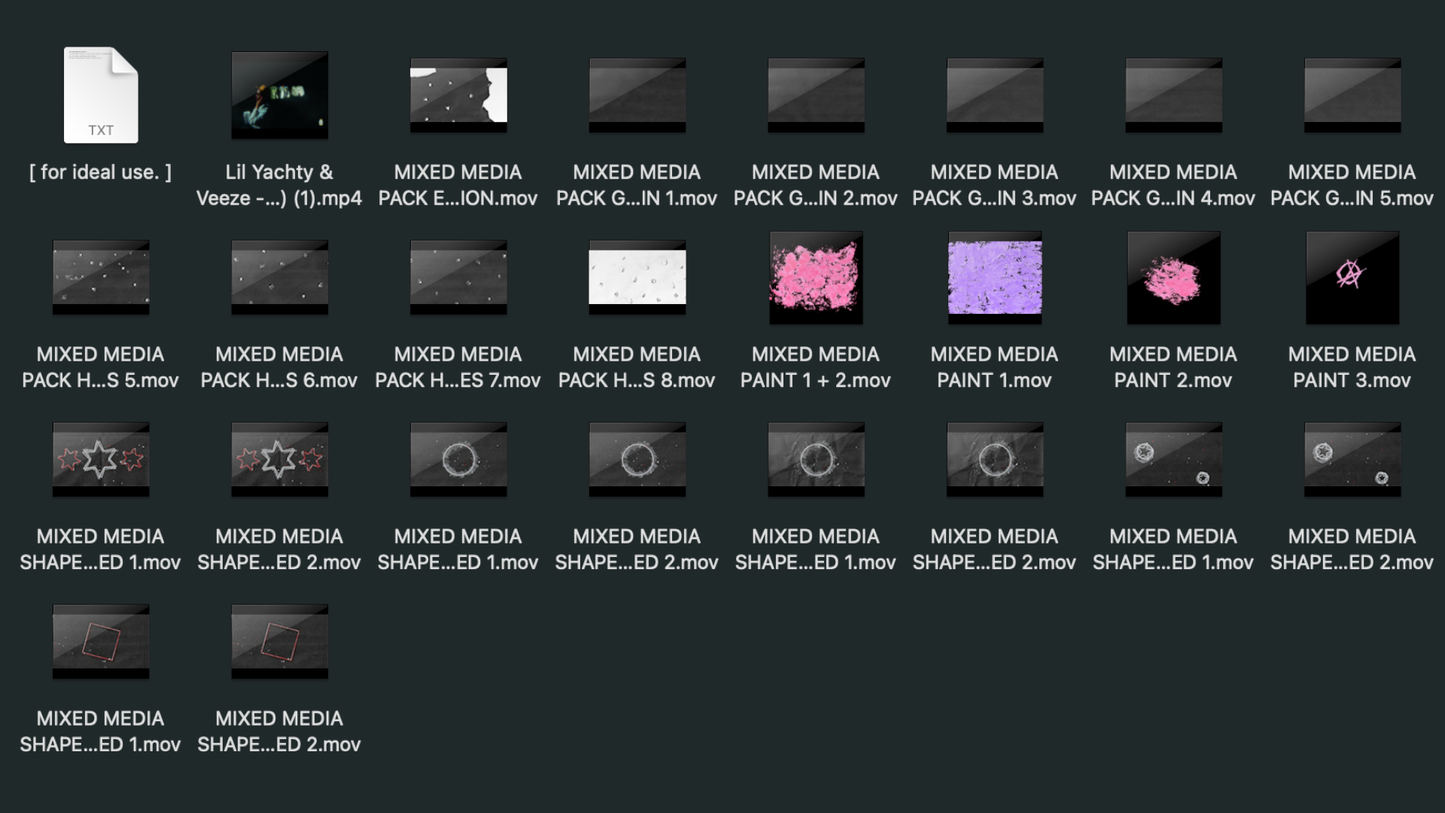 mixed media overlays.