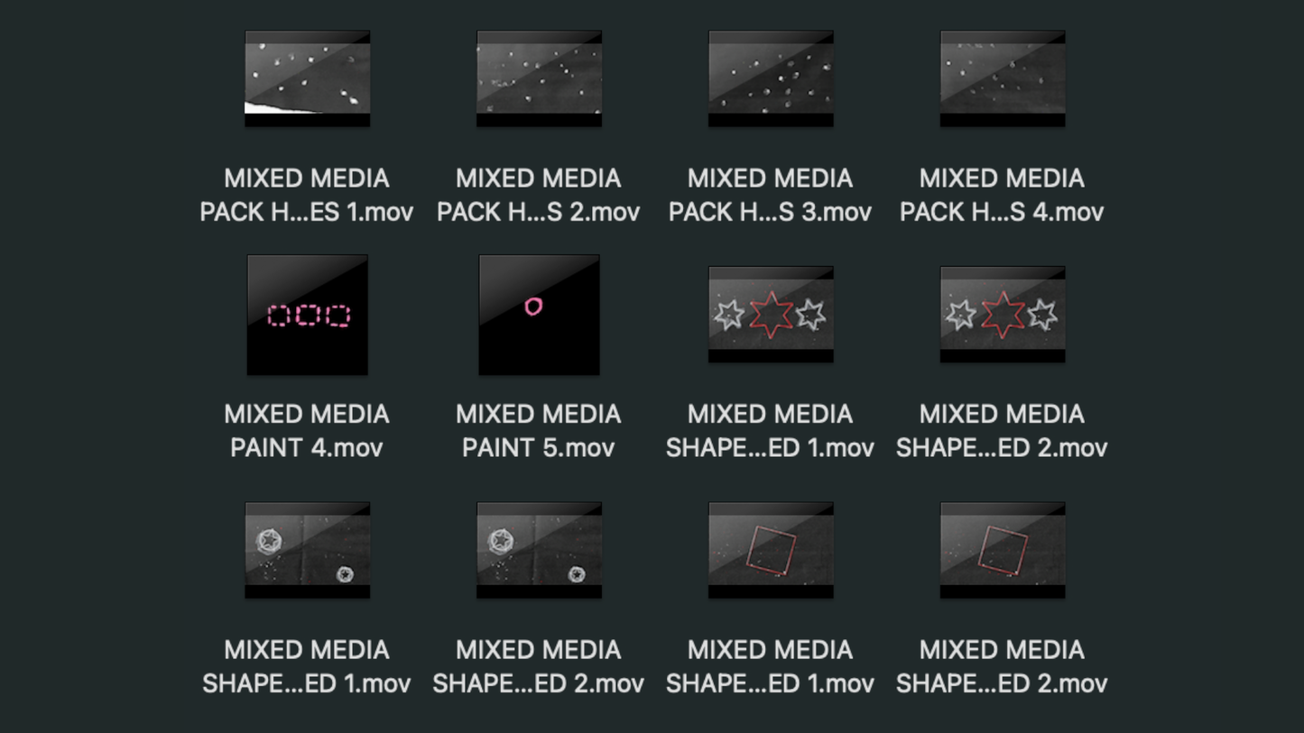 mixed media overlays.